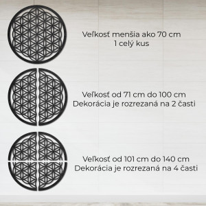 Elegante, geschnitzte Holzmandala an der Wand 2