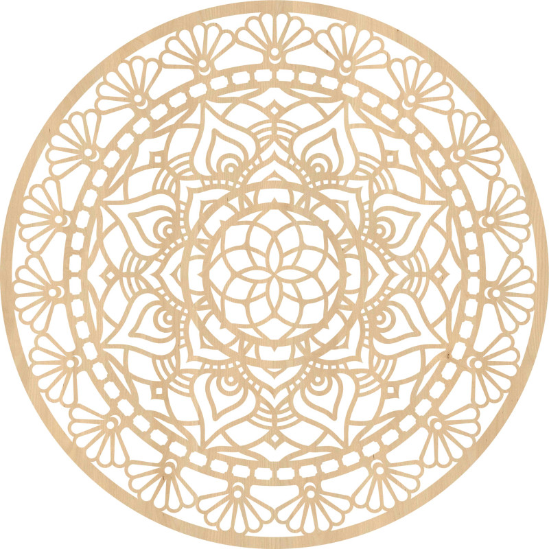 Das Mandala-Design ist von dem uralten Symbol der Blume des Lebens inspiriert, das seit Jahrhunderten in verschiedenen Kulturen 