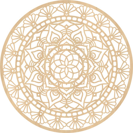 Das Mandala-Design ist von dem uralten Symbol der Blume des Lebens inspiriert, das seit Jahrhunderten in verschiedenen Kulturen 