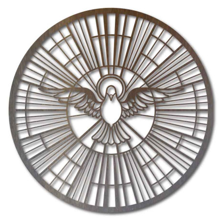 Heiliger Geist – Heiliges Buntglasfenster und Symbol des himmlischen Friedens