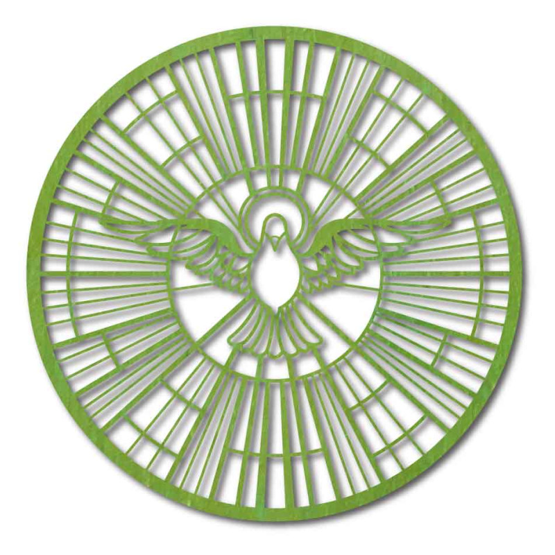 Friedensbote: Künstlerische Dekoration mit dem Motiv des Heiligen Geistes