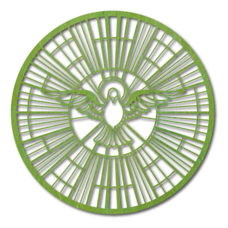 Friedensbote: Künstlerische Dekoration mit dem Motiv des Heiligen Geistes