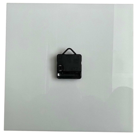 Wanduhr aus weißem Acryl und Eichenholzdekor - LONDON