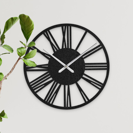 Minimalistische Wanduhr, großer Durchmesser, modernes Wohnaccessoire