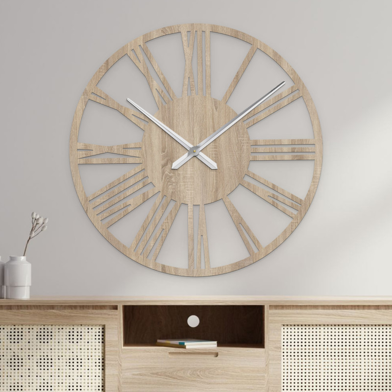 Minimalistische Wanduhr, großer Durchmesser, modernes Wohnaccessoire