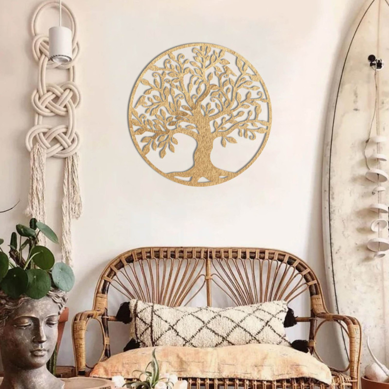 Holzwandgemälde von hundert Leben