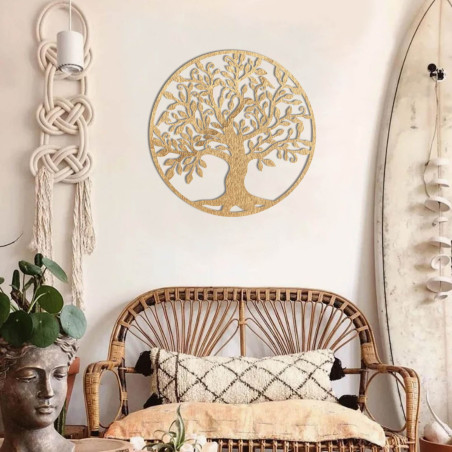 Holzwandgemälde von hundert Leben