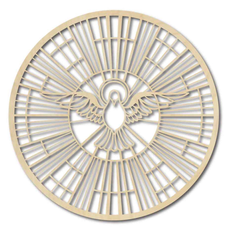 Himmlischer Glanz – Ein spirituelles Gemälde im Stil eines Kathedralenfensters