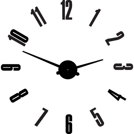 Moderne Klebe-Wanduhr fürs Wohnzimmer