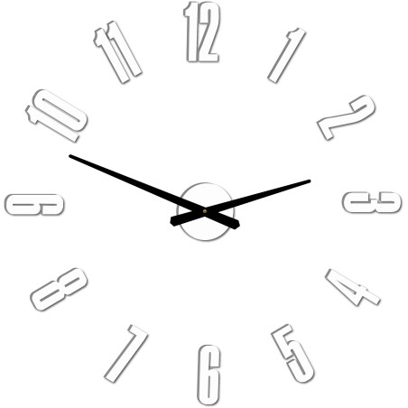 Moderne Klebe-Wanduhr fürs Wohnzimmer