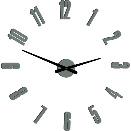 Moderne Klebe-Wanduhr fürs Wohnzimmer