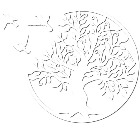 Lebensbaum aus Holz mit Vögeln – Natürliche Wanddekoration | GORCHLO