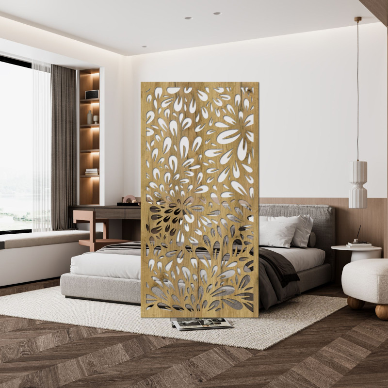 Ein Gemälde mit Blättermotiv bringt die Symbolik von Wachstum und natürlichem Gleichgewicht in Ihr Zuhause.