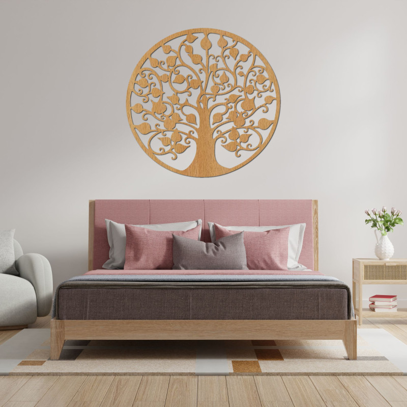 Weißer Lebensbaum als elegantes Bild auf dunklem Hintergrund