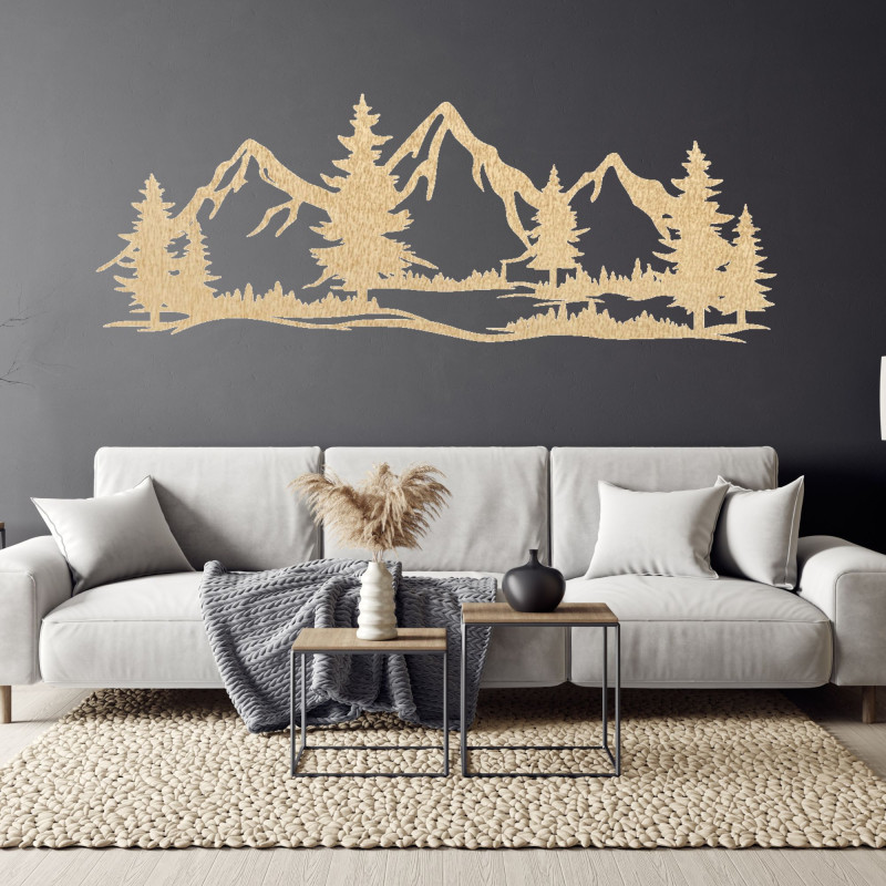 Entdecken Sie einzigartige Wanddekorationen aus Holz, inspiriert von majestätischen Bergen und tiefen Wäldern.