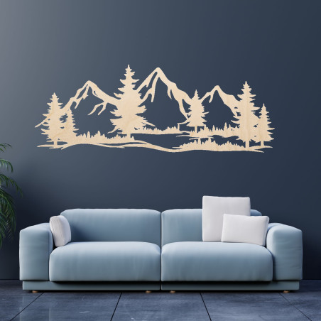 Entdecken Sie einzigartige Wanddekorationen aus Holz, inspiriert von majestätischen Bergen und tiefen Wäldern.