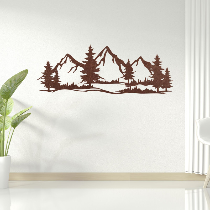 Entdecken Sie einzigartige Wanddekorationen aus Holz, inspiriert von majestätischen Bergen und tiefen Wäldern.