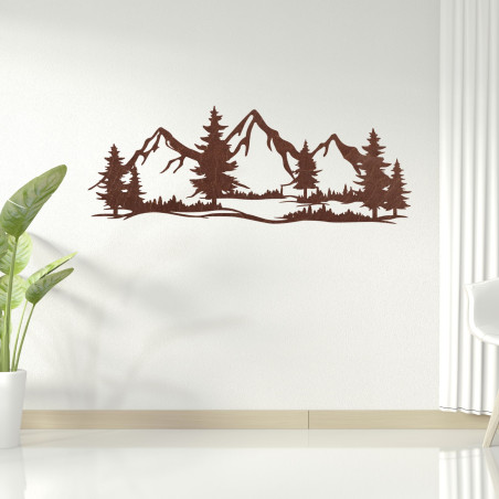 Entdecken Sie einzigartige Wanddekorationen aus Holz, inspiriert von majestätischen Bergen und tiefen Wäldern.