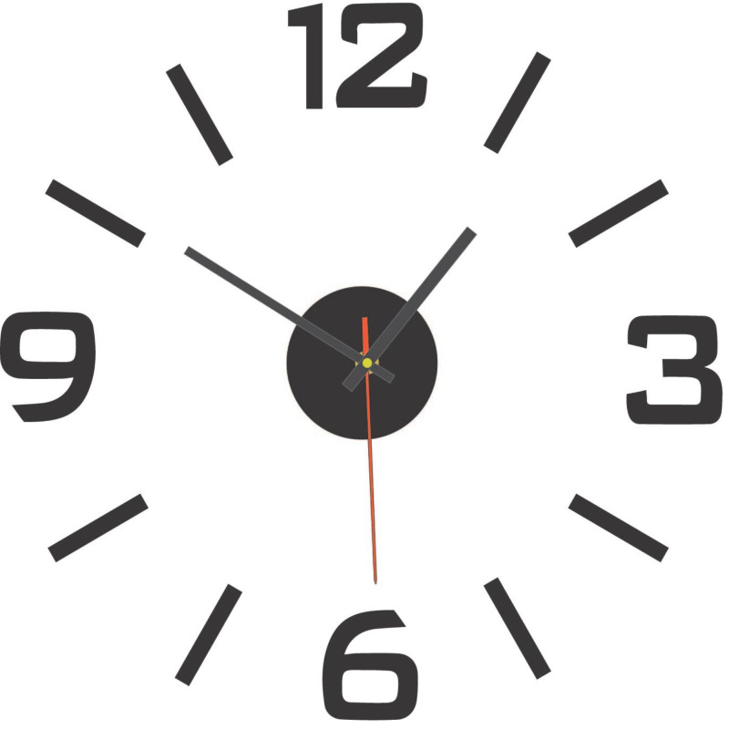 Acryl-3D-Wanduhr – 3D-Effekt, kein Bohren erforderlich