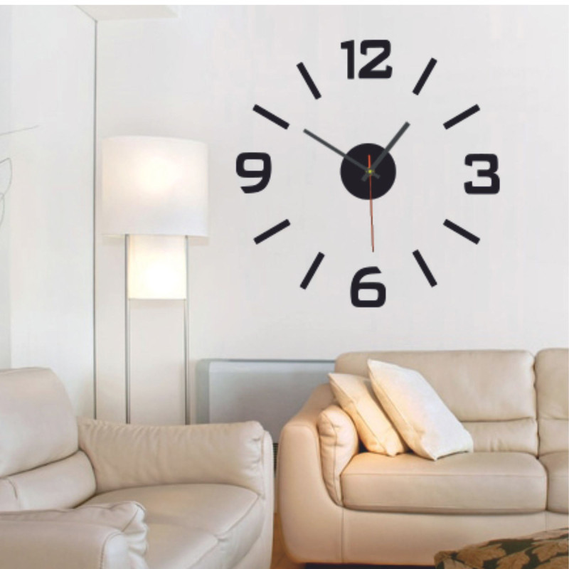 Acryl-3D-Wanduhr – 3D-Effekt, kein Bohren erforderlich