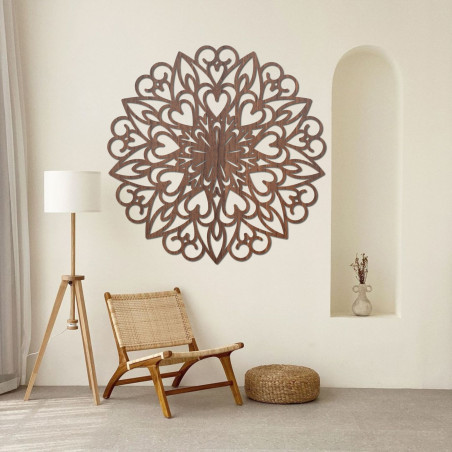 Mandala-Wanddekoration aus Holz