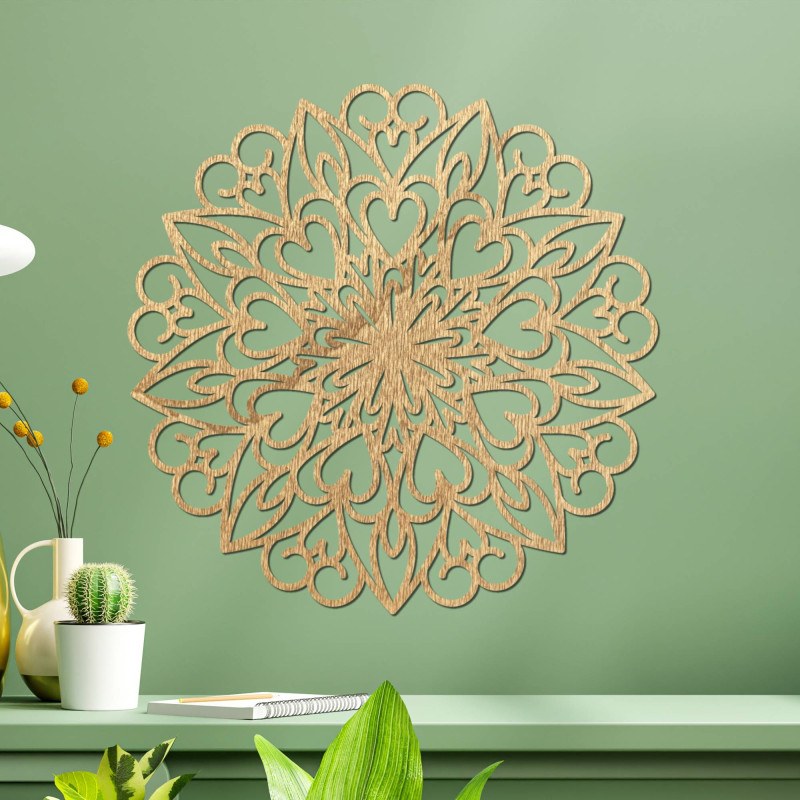 Mandala aus Holz für ein gemütliches Zuhause voller Frieden und Inspiration
