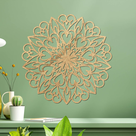 Mandala aus Holz für ein gemütliches Zuhause voller Frieden und Inspiration