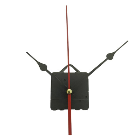 Minimalistische schwarze Aluminium-Wanduhrzeiger in eleganter Tropfenform.