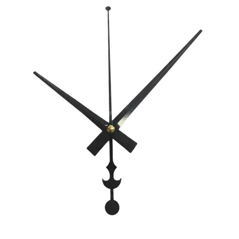 Moderne Aluminiumzeiger in elegantem Schwarz mit präziser Verarbeitung.