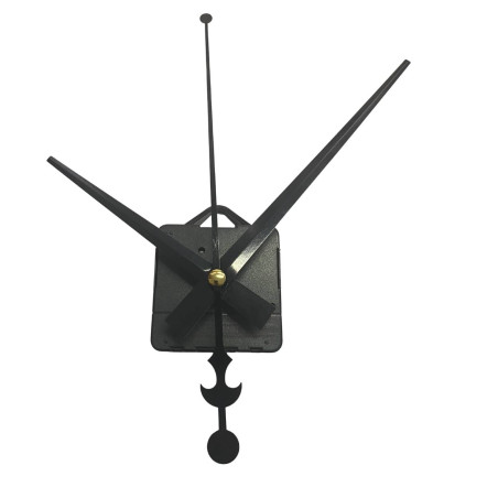 Minimalistische schwarze Zeiger aus leichtem Aluminium mit einem ikonischen Ankerdetail für eine stilvolle Wanduhr.