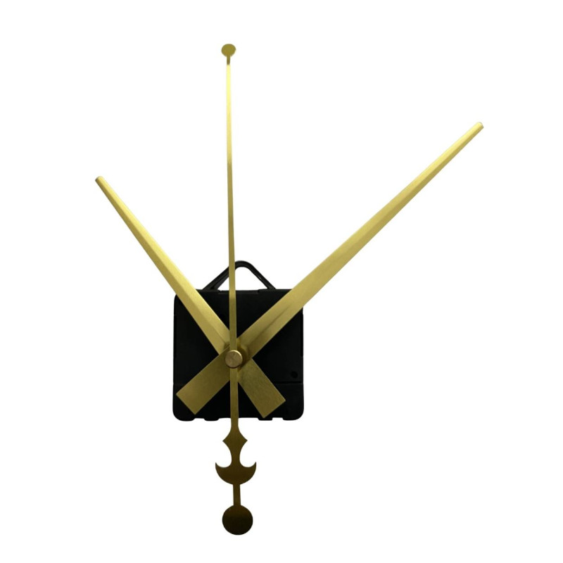 Zeiger aus goldfarbenem Aluminium mit Ankermotiv und leisem Quarzwerk, ideal für luxuriöse und moderne Interieurs.