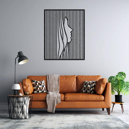 Holzbilder mit optischen Täuschungen und minimalistischem Design verleihen dem Interieur ein einzigartiges visuelles Erlebnis.
