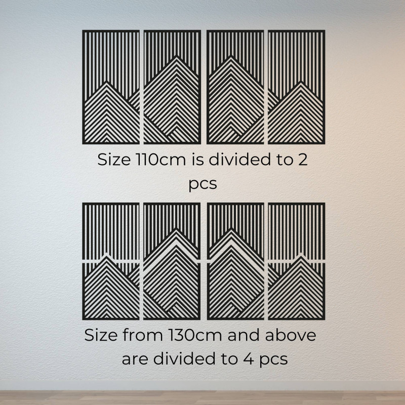 Zweiteilige Wanddekoration mit Bergmotiv im modernen Stil