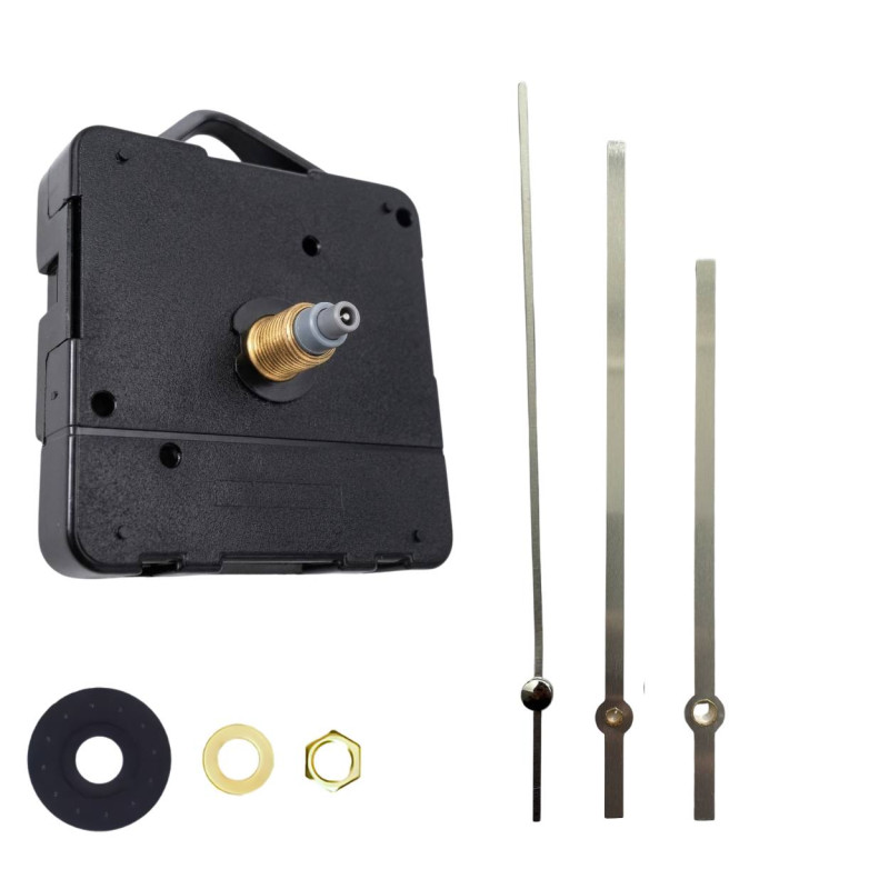 Gerade, silberfarbene Aluminiumzeiger für moderne DIY-Wanduhren.