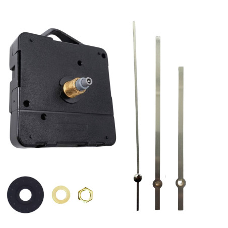 Gerade, silberfarbene Aluminiumzeiger für moderne DIY-Wanduhren.