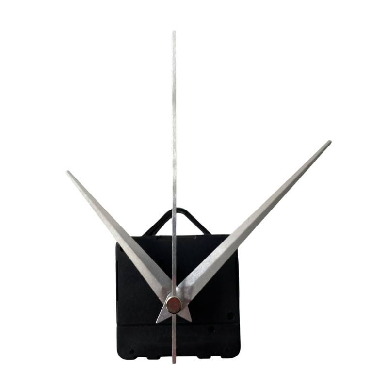 Designer-Zeiger aus silberfarbenem Aluminium mit spitzer Form zum Selbermachen von Uhren.