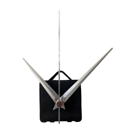 Designer-Zeiger aus silberfarbenem Aluminium mit spitzer Form zum Selbermachen von Uhren.