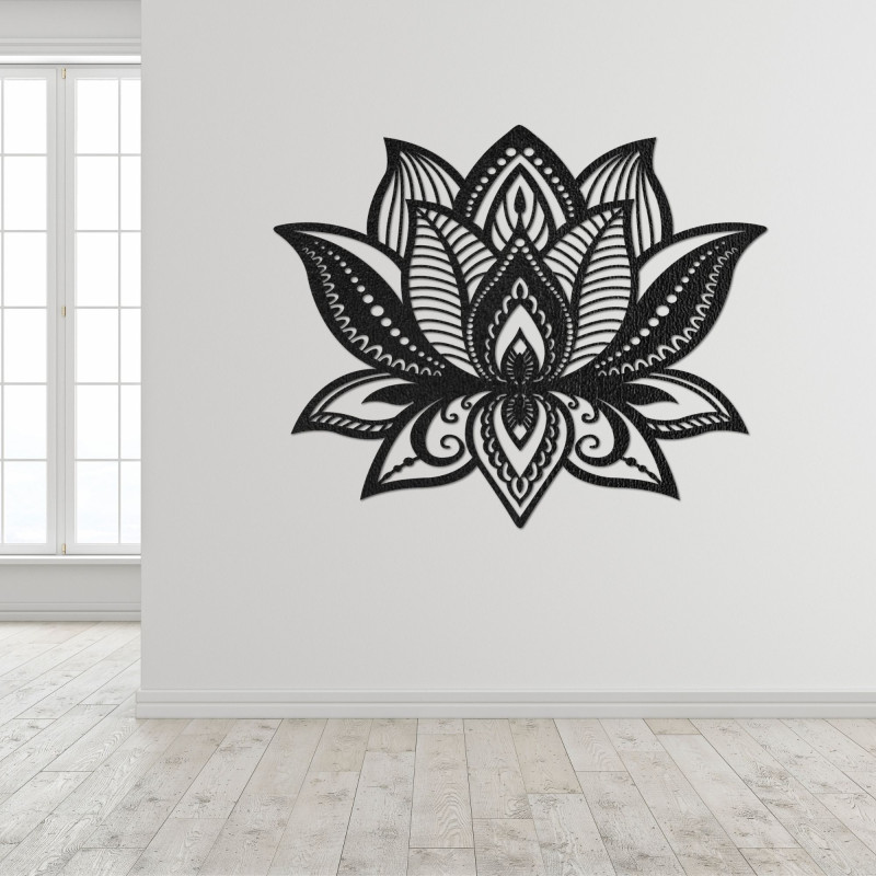 Wandbild aus Holz mit Lotusblume | LOTONIS