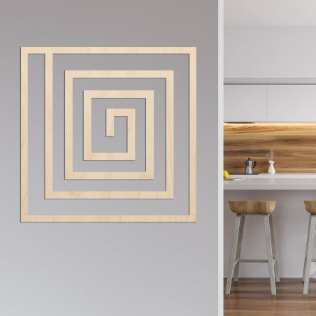 Die Dekoration besticht auf den ersten Blick durch ihren geometrischen Rhythmus, der dem Raum ein modernes und zeitloses Aussehe