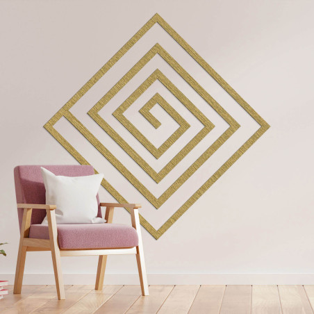 Die Dekoration besticht auf den ersten Blick durch ihren geometrischen Rhythmus, der dem Raum ein modernes und zeitloses Aussehe