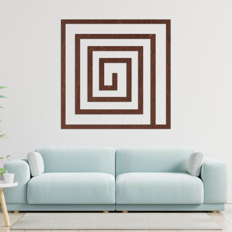 Die Dekoration besticht auf den ersten Blick durch ihren geometrischen Rhythmus, der dem Raum ein modernes und zeitloses Aussehe