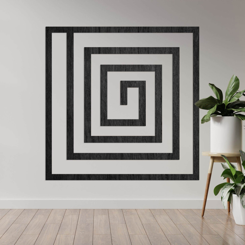 Die Dekoration besticht auf den ersten Blick durch ihren geometrischen Rhythmus, der dem Raum ein modernes und zeitloses Aussehe