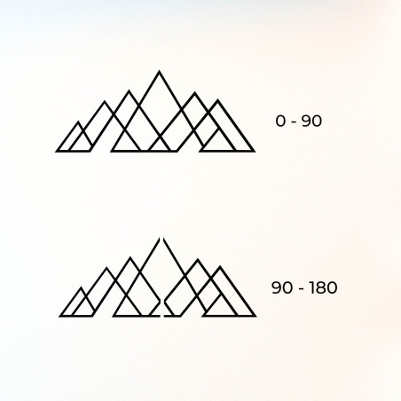 Moderne Wanddekoration mit Bergmotiv in klarem Design