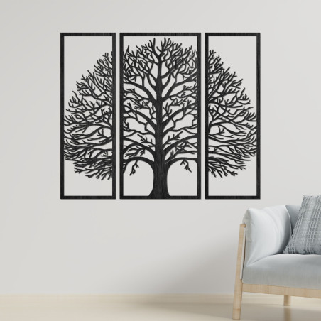 Verschönern Sie Ihr Interieur mit einem einzigartigen Baum-Triptychon. Modernes Design und hohe Qualität.