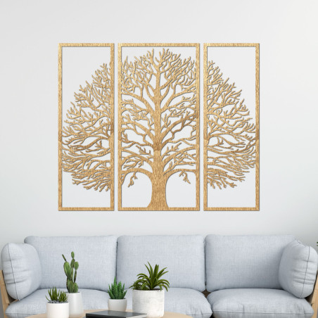 Verschönern Sie Ihr Interieur mit einem einzigartigen Baum-Triptychon. Modernes Design und hohe Qualität.