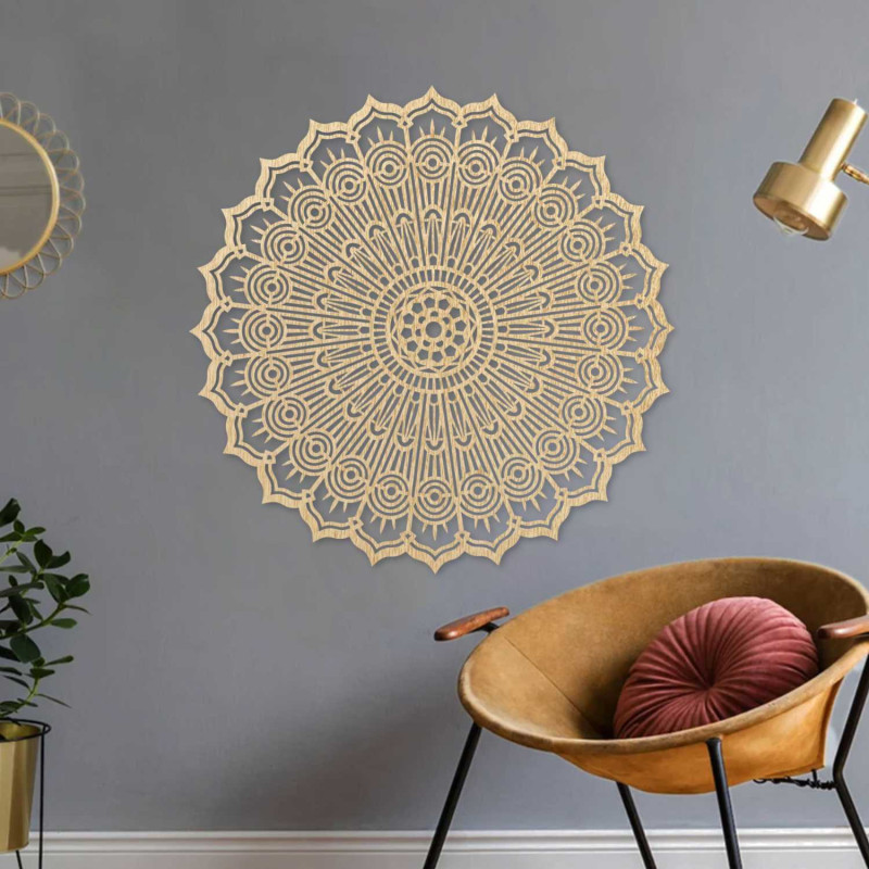Heilendes Mandala an der Wand – Elegante...