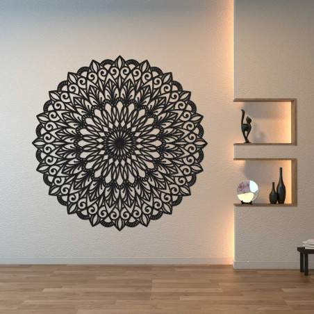 Holzmandala an der Wand – das perfekte Bild für Harmonie im Raum – HELGA