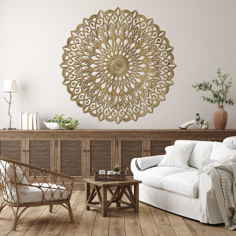 Holzmandala an der Wand – das perfekte Bild für...