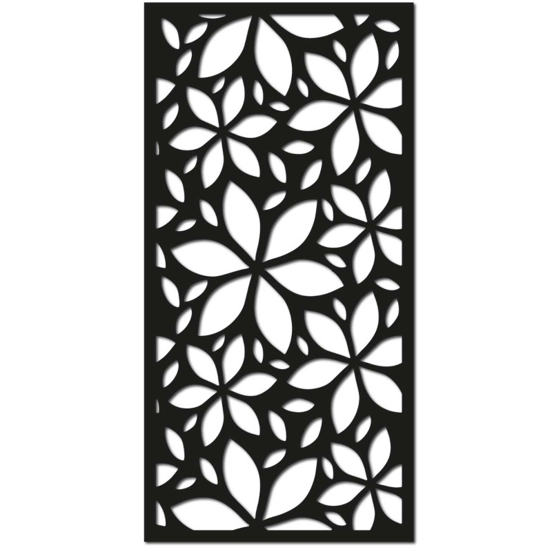Ein modernes dekoratives Gemälde mit einem floralen geometrischen Muster symbolisiert Harmonie.