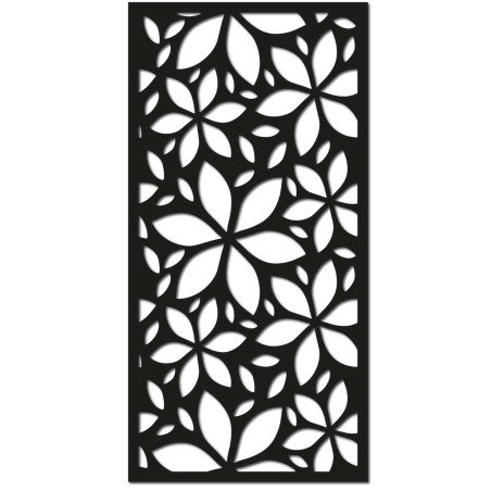 Ein modernes dekoratives Gemälde mit einem floralen geometrischen Muster symbolisiert Harmonie.